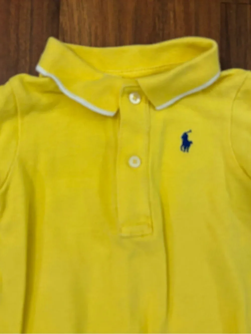 Ralph Lauren bright yellow long sleeve collared jumpsuit
